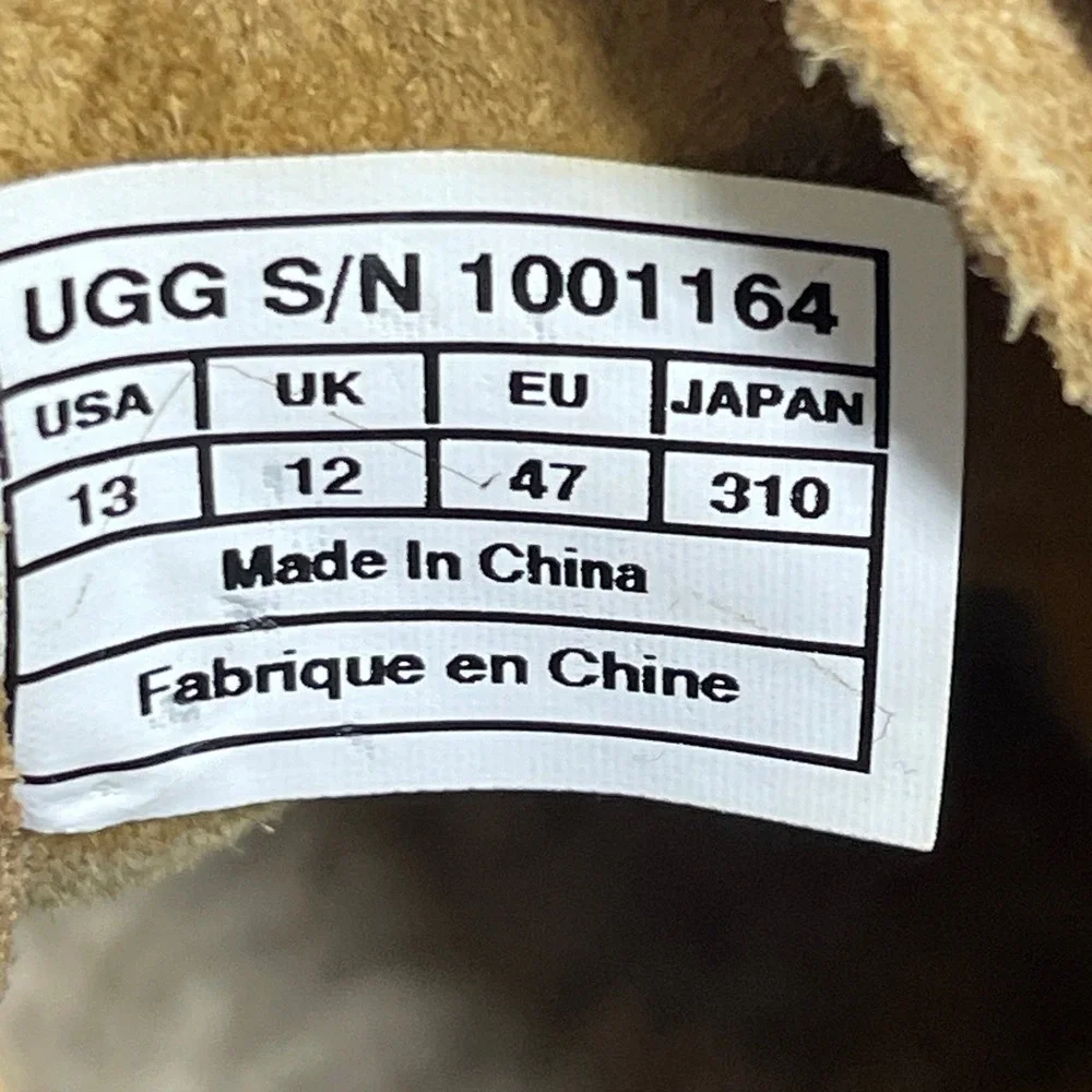 UGG‎ Lyle Suede Brogue Oxford Men Size 13 Lace Up Tan  Business Shearling Lined